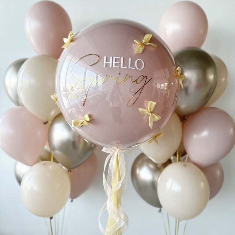 Воздушные шарики с бантиками из ленточек Воздушные шарики с бантиками из ленточек